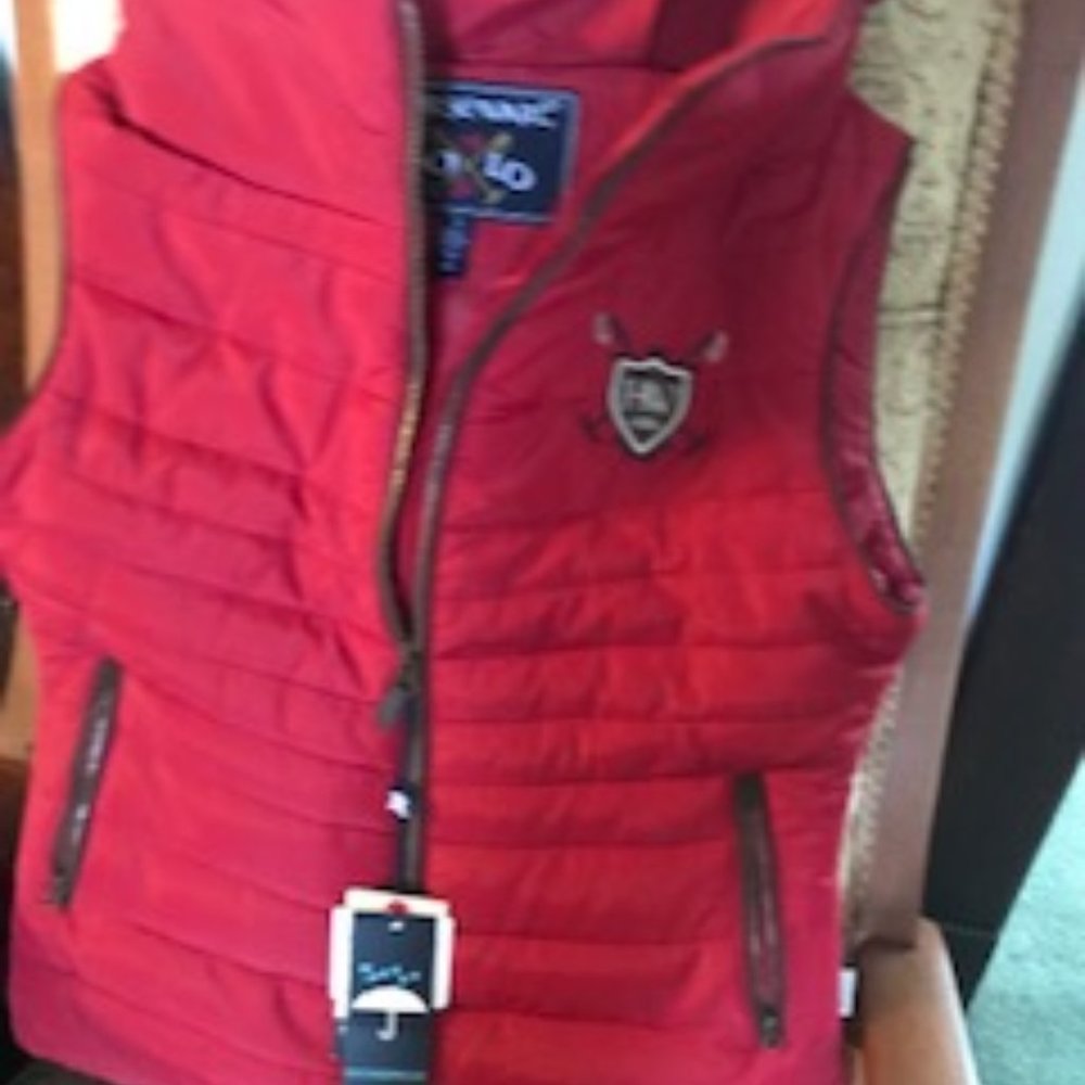 NWT  Riding vest from HorseloverZ , Horseware "Maya Gilet" size small, red
